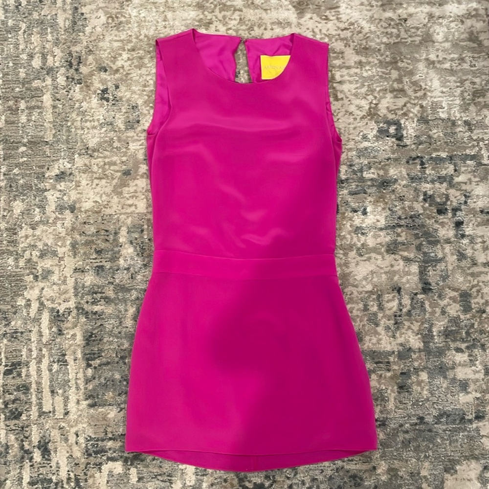 Aaron Ashe Pink Open Back Mini Dress